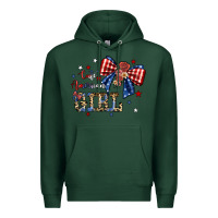 Sports Green cute american girl Premium Hoodie - JahusDesignShop