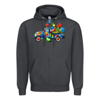 Smoke Autism truck Zipper Hoodie - CowGirlArtShop