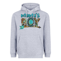 Heather Grey Mama's boy Mother's Day Heavyweight Hoodie - FaDigitalArtStudio