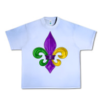 Grape Ice mardi gras fleur de lis Urban Heavy Tee - LillyAllenDesigns
