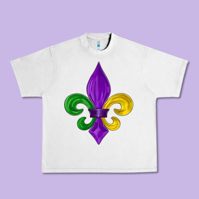 Mardi Gras Fleur De Lis Urban Heavy Tee Designed By Lillyallendesigns