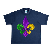 Navy mardi gras fleur de lis Urban Heavy Tee - LillyAllenDesigns