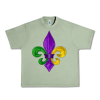 Oil Green mardi gras fleur de lis Urban Heavy Tee - LillyAllenDesigns