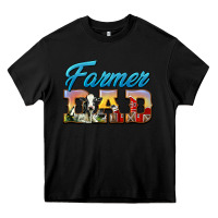 Black Western Farmer Dad Heavy Core Tee - LillyAllenDesigns