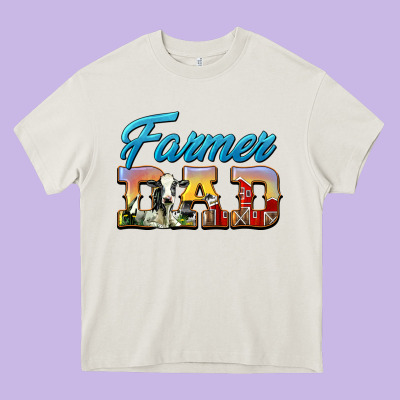 Western Farmer Dad Heavy Core Tee Designed By Lillyallendesigns