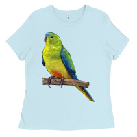 Baby Blue Neophema Parrot Ladies Tee - LillyAllenDesigns