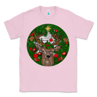 Bubblegum Pink deer christmas Classic Tee - BundleAndBundleShop