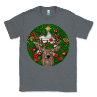 Charcoal Heather deer christmas Classic Tee - BundleAndBundleShop
