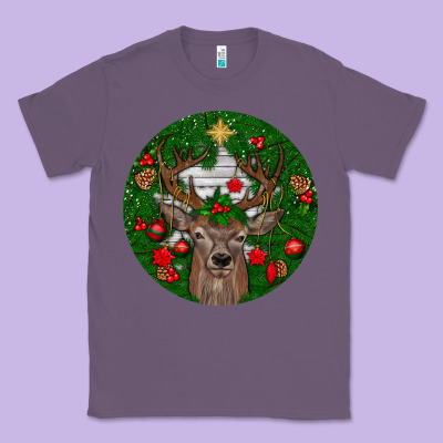 Deer Christmas Classic Tee Designed By Bundleandbundleshop