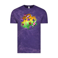 Cloud Purple halloween candy patches Vintage Tee - BundleAndBundleShop