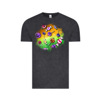 Vintage Black halloween candy patches Vintage Tee - BundleAndBundleShop
