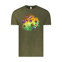 Vintage Olive halloween candy patches Vintage Tee - BundleAndBundleShop