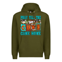 Army Green pray till the cows come home olivia Premium Hoodie - OliviaCreatesArt