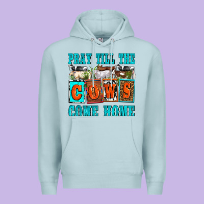 Pray Till The Cows Come Home Olivia Premium Hoodie Designed By Oliviacreatesart