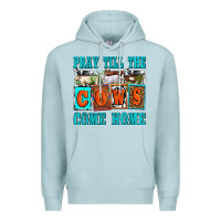 Blue Mist pray till the cows come home olivia Premium Hoodie - OliviaCreatesArt