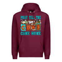 Burgundy pray till the cows come home olivia Premium Hoodie - OliviaCreatesArt