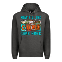 Charcoal Heather pray till the cows come home olivia Premium Hoodie - OliviaCreatesArt