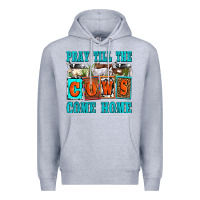 Heather Grey pray till the cows come home olivia Premium Hoodie - OliviaCreatesArt