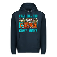 Navy pray till the cows come home olivia Premium Hoodie - OliviaCreatesArt