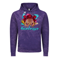 Cloud Purple Afro Bantu Knots Red Hairdresser With Leopard Glasses Bbs Vintage Hoodie - BundleAndBundleShop