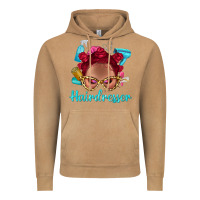 Vintage Camel Afro Bantu Knots Red Hairdresser With Leopard Glasses Bbs Vintage Hoodie - BundleAndBundleShop