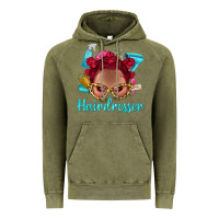Vintage Olive Afro Bantu Knots Red Hairdresser With Leopard Glasses Bbs Vintage Hoodie - BundleAndBundleShop