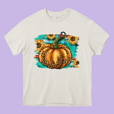 Pumpkin Western Heavy Core Tee Designed By Barkaloodesign