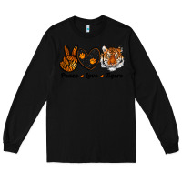 Black peace love tigers Long Sleeve Tee - RanaPortraitStore