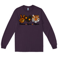 Plum peace love tigers Long Sleeve Tee - RanaPortraitStore