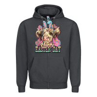 Smoke Happy Easter Day cow Zipper Hoodie - HowdyJamesFarm