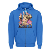 True Royal Happy Easter Day cow Zipper Hoodie - HowdyJamesFarm