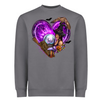 Storm Halloween Heart with Witch Heavyweight Sweatshirt - texasbilliewilder