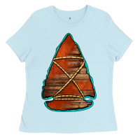 Baby Blue wooden arrowhead Ladies Tee - Jasminsmagicworld