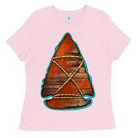 Bubblegum Pink wooden arrowhead Ladies Tee - Jasminsmagicworld