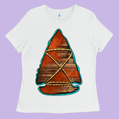 Wooden Arrowhead Ladies Tee Designed By Jasminsmagicworld