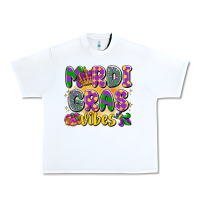 White mardi gras vibes Urban Heavy Tee - LillyAllenDesigns