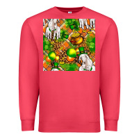 Cardinal St. Patrick's Goat Family With Balloons Seamless Premium Sweatshirt - FaDigitalArtStudio
