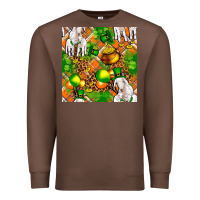 Chestnut St. Patrick's Goat Family With Balloons Seamless Premium Sweatshirt - FaDigitalArtStudio