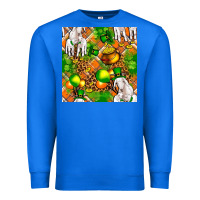 True Royal St. Patrick's Goat Family With Balloons Seamless Premium Sweatshirt - FaDigitalArtStudio