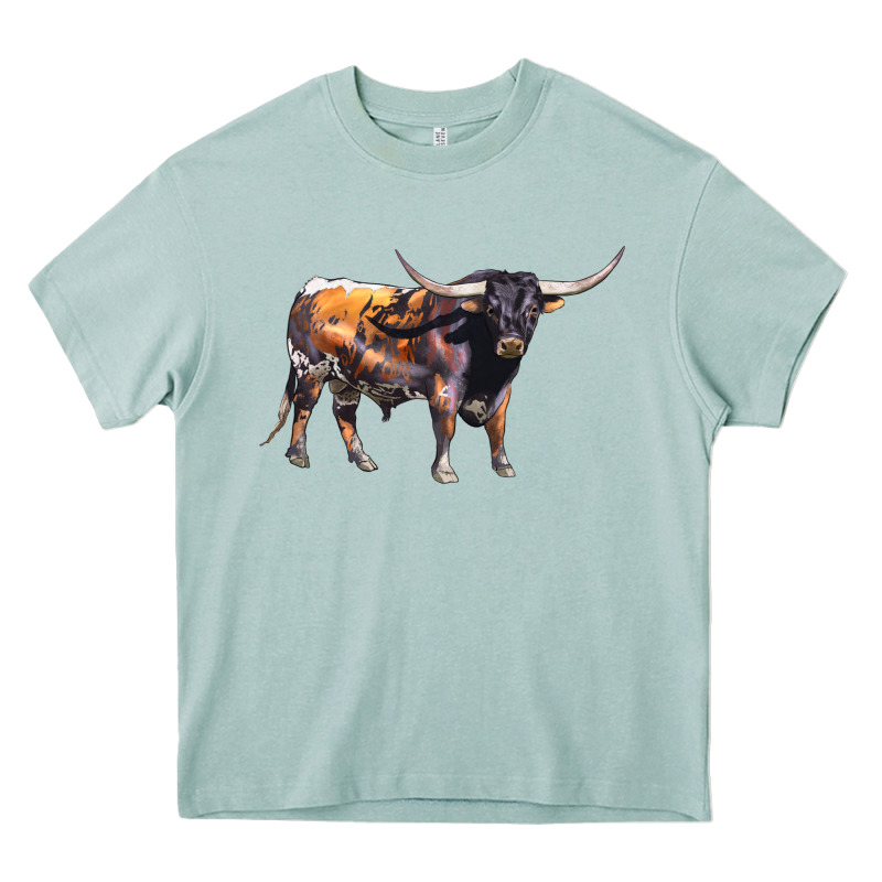 Texas Longhorn Bull Heavy Core Tee by LillyAllenDesigns | Teevron