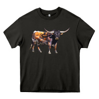 Asphalt Texas Longhorn Bull Heavy Core Tee - LillyAllenDesigns