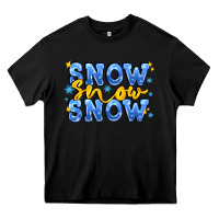 Black snow snow snow with sparkle Heavy Core Tee - AdoDesignShop