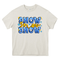 Cream snow snow snow with sparkle Heavy Core Tee - AdoDesignShop