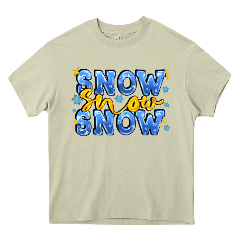 Snow Snow Snow With Sparkle Heavy Core Tee by AdoDesignShop | Teevron