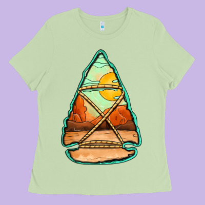 Western Desert Arrowhead Ladies Tee Designed By Jasminsmagicworld