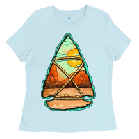 Baby Blue western desert arrowhead Ladies Tee - Jasminsmagicworld