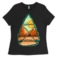 Black western desert arrowhead Ladies Tee - Jasminsmagicworld