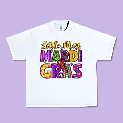 Little Miss Mardi Gras Urban Heavy Tee Designed By Lillyallendesigns