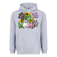 Heather Grey Dog mom Easter Mother's Day Heavyweight Hoodie - FaDigitalArtStudio