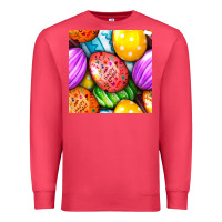 Cardinal Happy Easter Eggs Seamless Pattern Premium Sweatshirt - BundleAndBundleShop